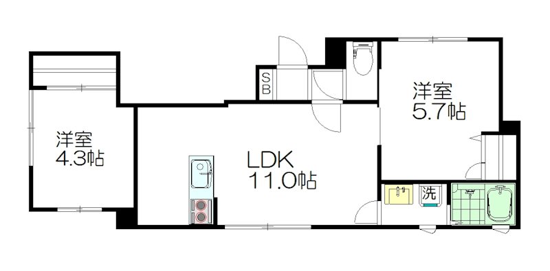 （仮称）阿佐谷北5丁目B棟 101号室 間取り