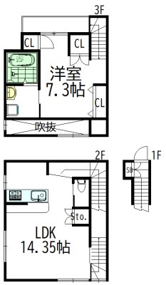 エスパスdeボヌール 201号室 間取り