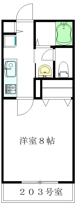 シャリテ杉並 203号室 間取り