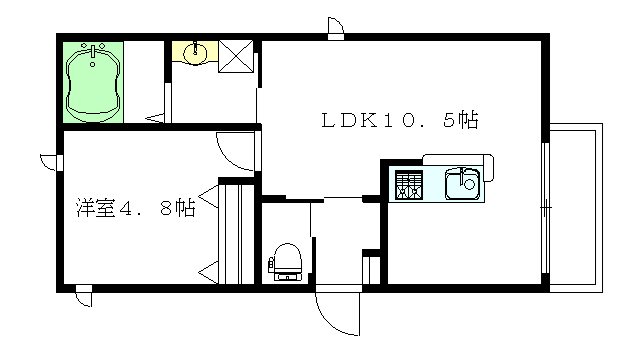 ロジェ・ボヌール 101号室 間取り