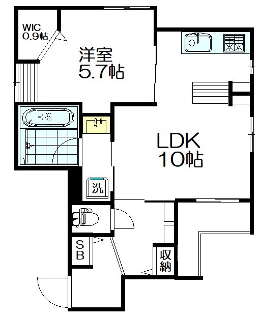 ＢＥＬＬＥ　ＤＥＭＥＵＲＥ７（ベルドミールセブン） 201号室 間取り