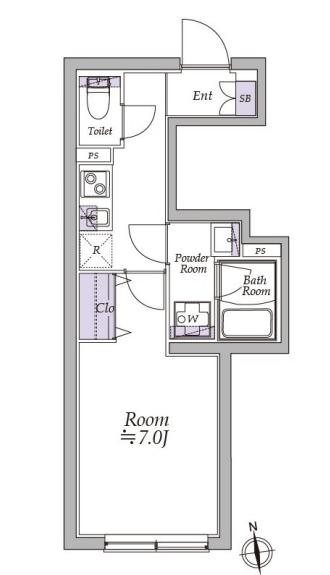 アトリオフラッツ高円寺 201号室 間取り