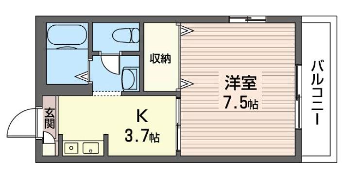 ＲＩＮＡＳＣＥＮＴＥ 201号室 間取り
