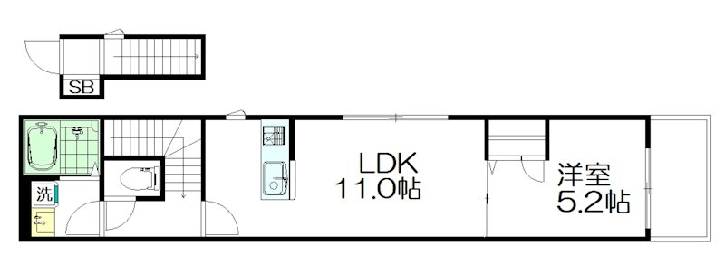 （仮称）阿佐谷北5丁目A棟 202号室 間取り