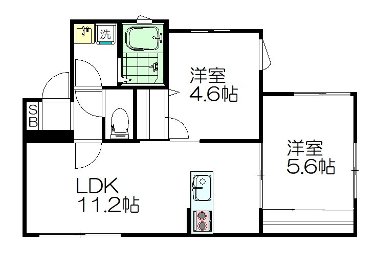 （仮称）阿佐谷北5丁目B棟 102号室 間取り
