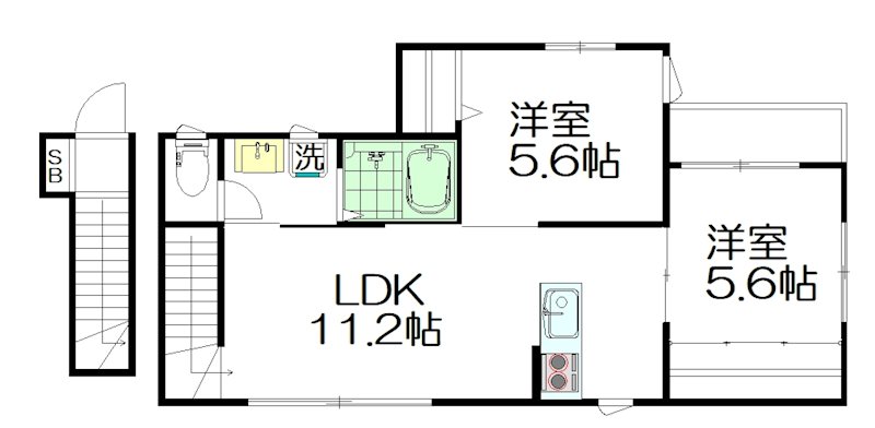 （仮称）阿佐谷北5丁目B棟 202号室 間取り