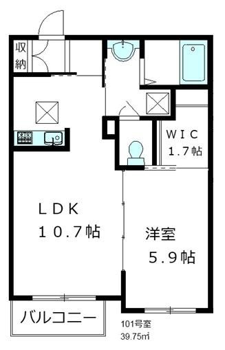 フォレスト浜田山 101号室 間取り
