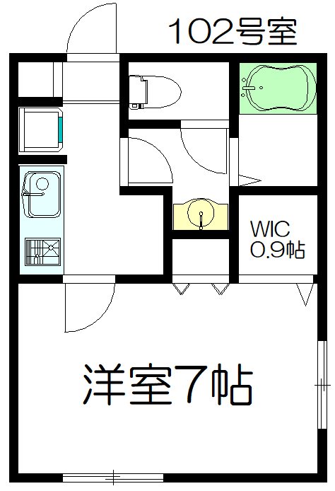 グランマーレ西荻 102号室 間取り