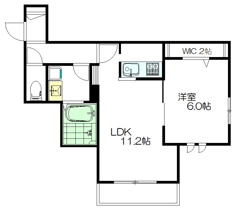 ミルキーウェイ 202号室 間取り