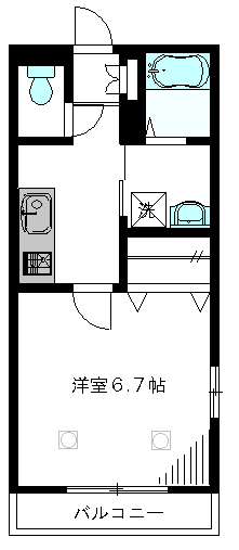 メゾンラミューズ 101号室 間取り