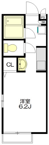 ステラーⅠ  201号室 間取り