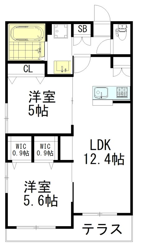 フリーシア浜田山 103号室 間取り
