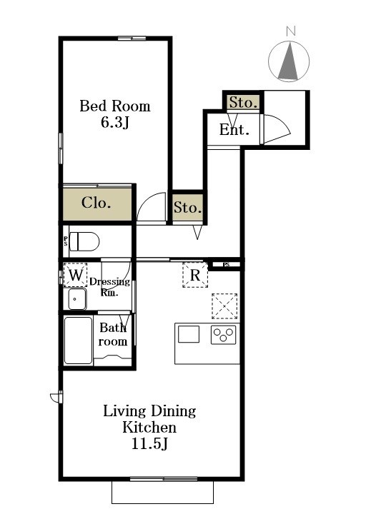 Maison Tink A号室 間取り