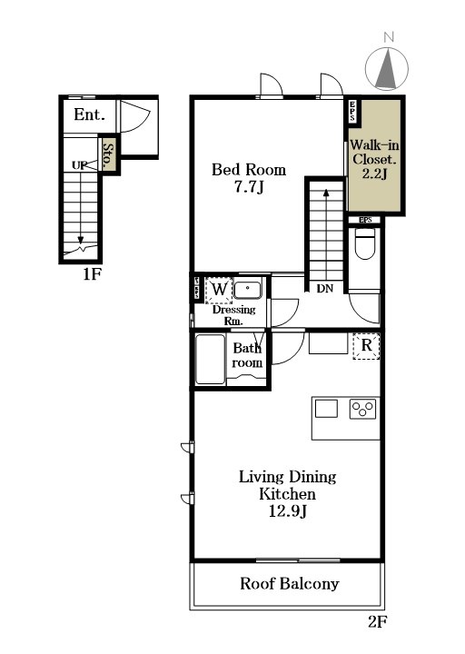 Maison Tink E号室 間取り