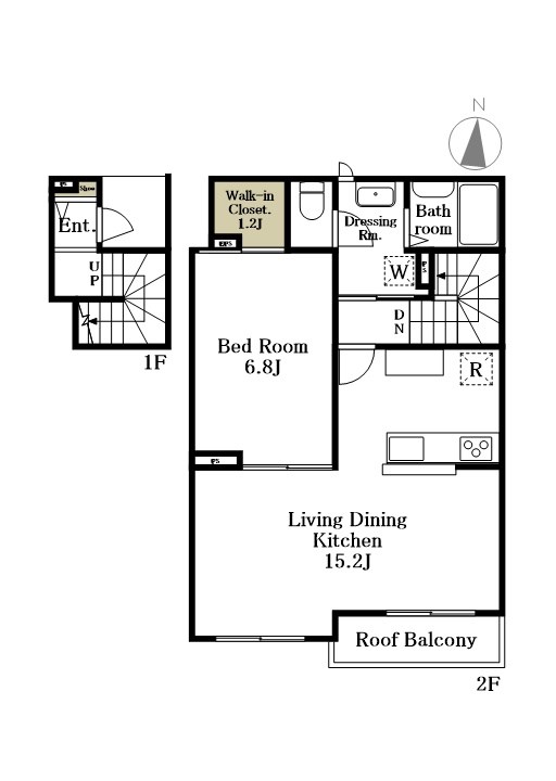 Maison Tink F号室 間取り