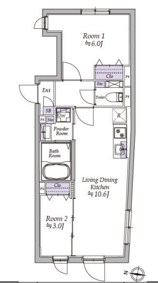 アトリオフラッツ高円寺ノース 203号室 間取り