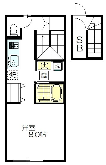 (仮称)四谷3丁目計画 201号室 間取り