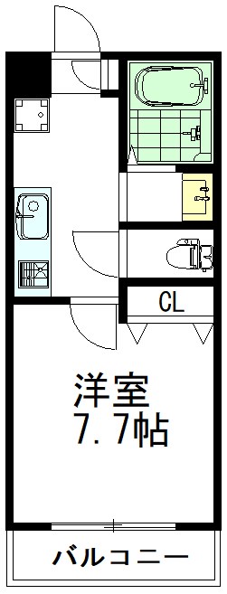 ハーベスト 102号室 間取り