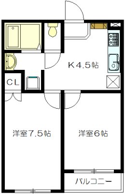 グランデッサ代沢 202号室 間取り