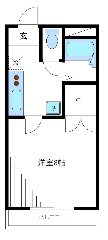 グランデッサ代沢 104号室 間取り