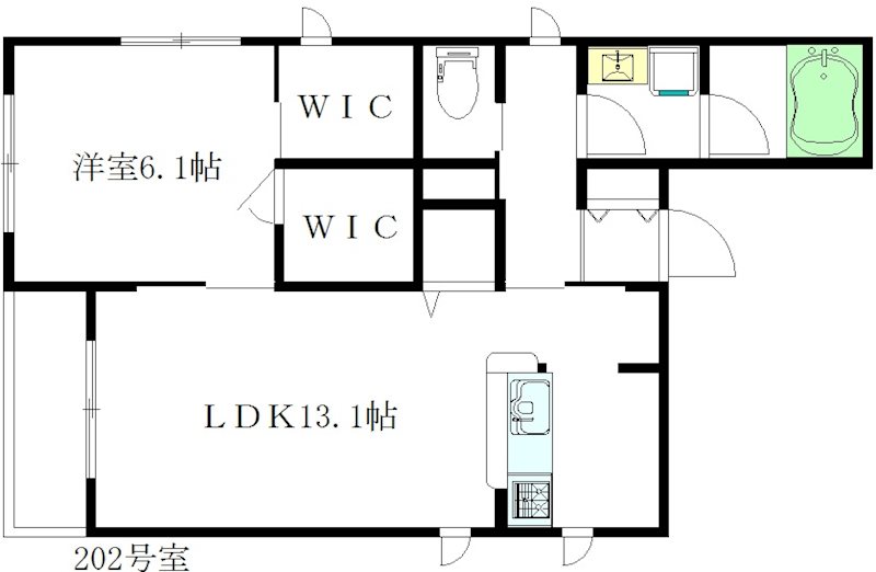 alflat高円寺（アルフラット高円寺） 202号室 間取り
