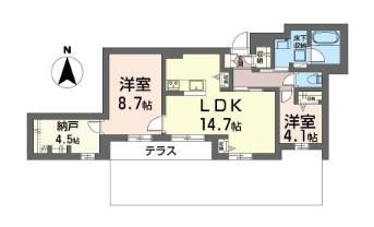 シャーメゾン東小金井 101号室 間取り
