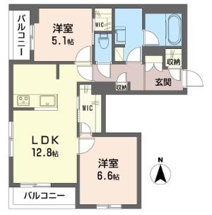 シャーメゾン東小金井 201号室 間取り