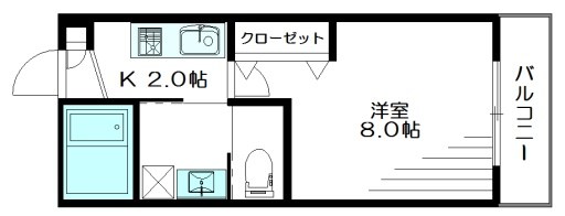プライムコート 207号室 間取り