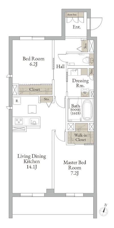Relafort中野富士見町（リラフォートナカノフジミチョウ） 102号室 間取り