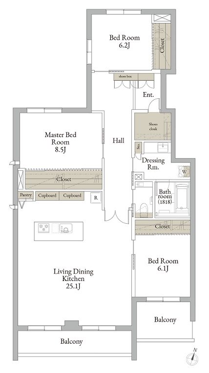 Relafort中野富士見町（リラフォートナカノフジミチョウ） 401号室 間取り