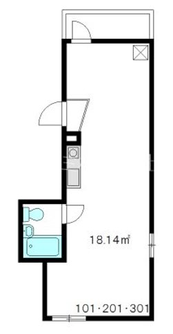 エグゼ中野　Ⅴ 301号室 間取り