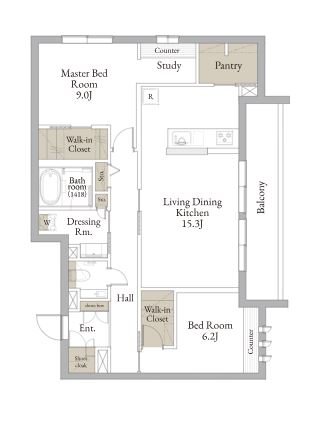 Relafort中野富士見町（リラフォートナカノフジミチョウ） 206号室 間取り