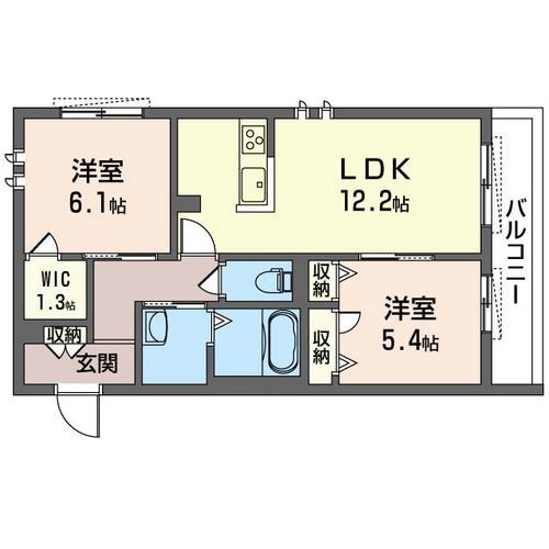 ル・クール阿佐ヶ谷 201号室 間取り