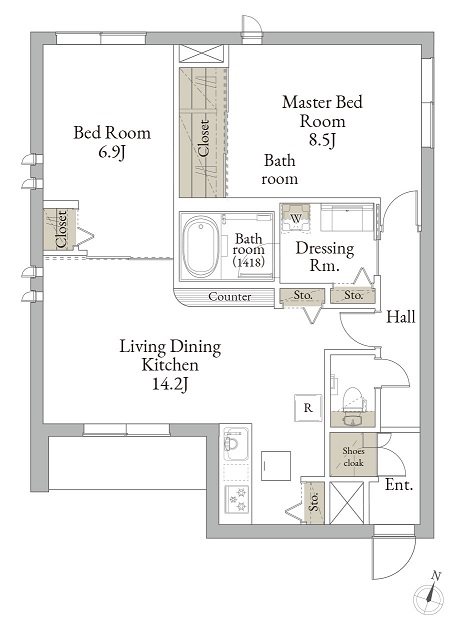 Relafort中野富士見町（リラフォートナカノフジミチョウ） 101号室 間取り