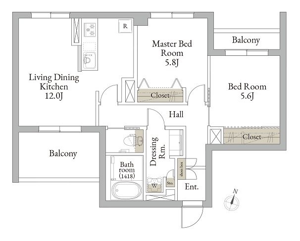 Relafort中野富士見町（リラフォートナカノフジミチョウ） 301号室 間取り