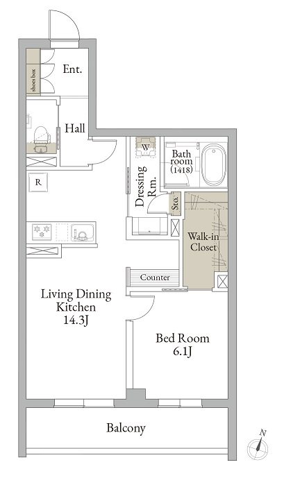 Relafort中野富士見町（リラフォートナカノフジミチョウ） 203号室 間取り