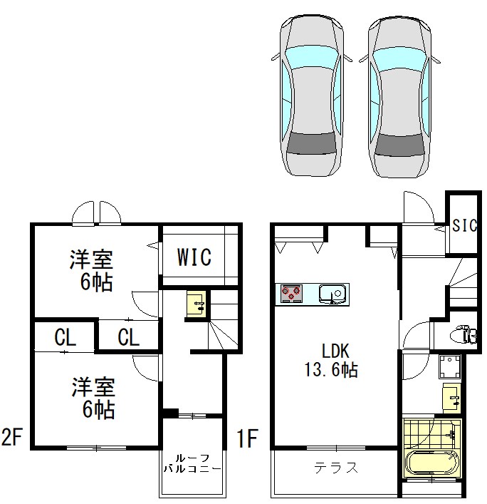 日吉町戸建貸家 間取り