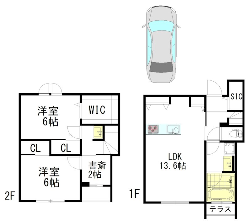 日吉町戸建貸家 間取り