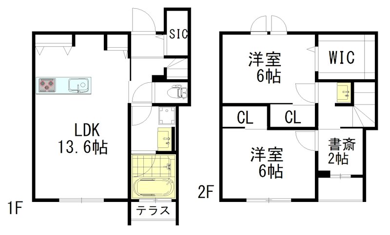 日吉町戸建貸家 間取り