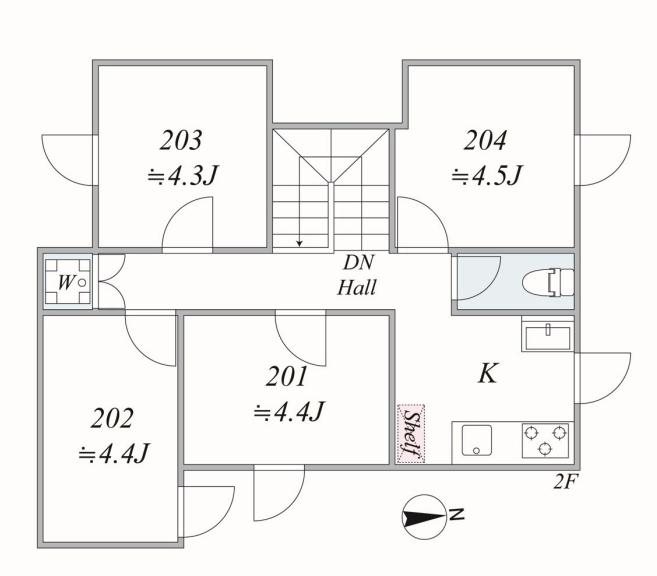 Lib.東高円寺 202号室 間取り
