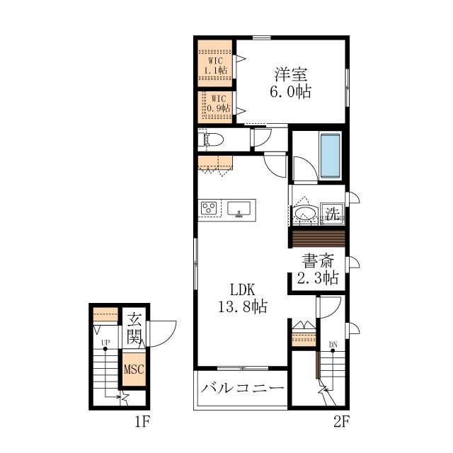 VillaすがやA 201号室 間取り