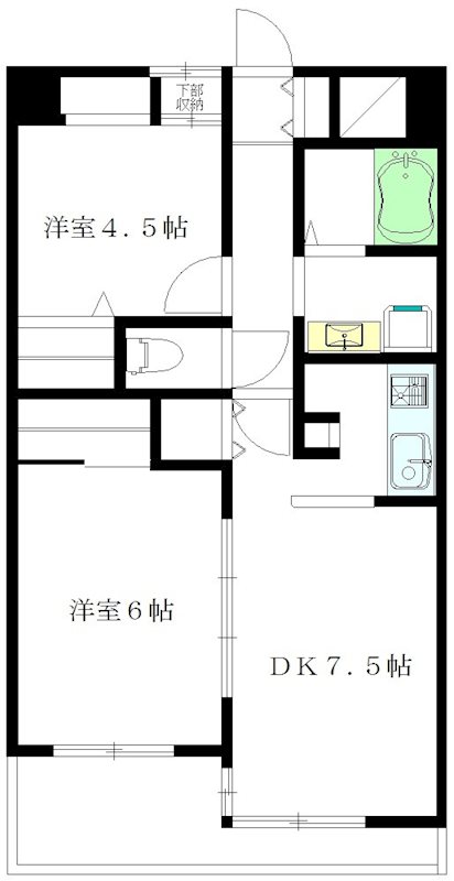 コートエバーグリーン 404号室 間取り