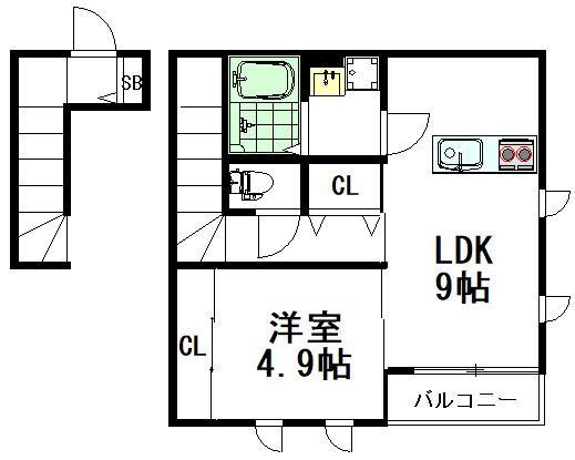 サステイン西荻南 201号室 間取り