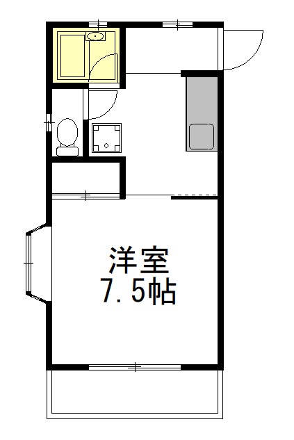 リトルスペース 202号室 間取り