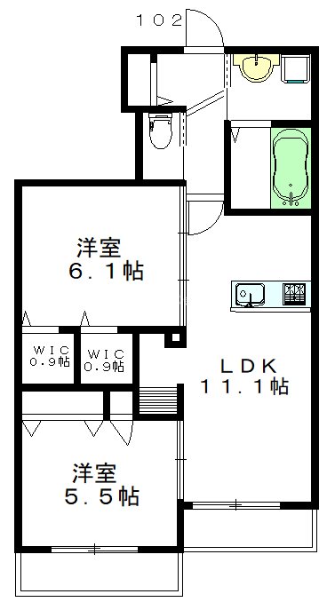 Aprilla Grande（アプリラ　グランデ） 102号室 間取り