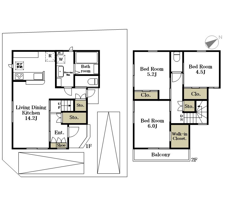 （仮）岩戸南4丁目戸建計画 間取り