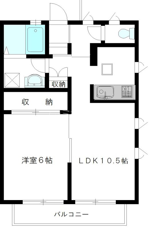 パーシモンヒルズ 206号室 間取り