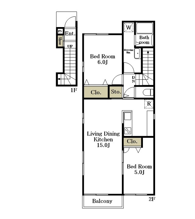 （仮）東和泉３丁目計画 201号室 間取り