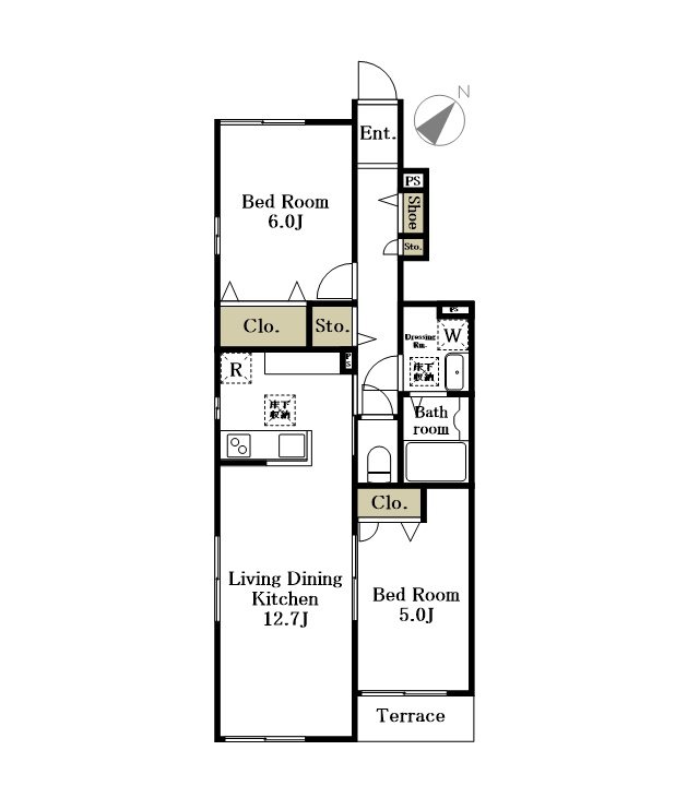 （仮）東和泉３丁目計画 101号室 間取り