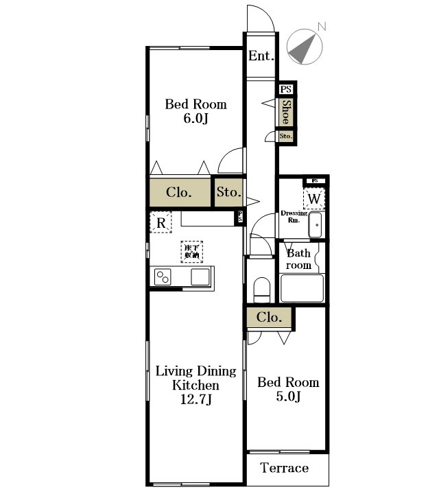 （仮）東和泉３丁目計画 101号室 間取り